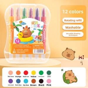 XUEDELE | Rotating Colorful Wax Crayons 24 Colors