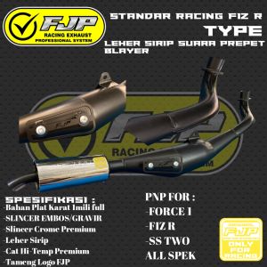 Knalpot Standar Racing Fiz R Prepet by FJP RACING MUFFLER