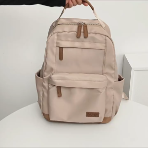 Tas Womens Backpack Lightweight Schoolbag Classic Color Combination Casual Versatile