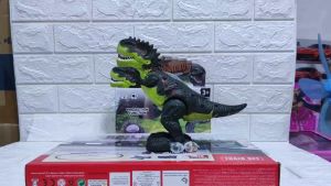 DINOSAUR TOY TREX TYPE MOVING DINOUSAUR TOY WITH LIGHT AND SOUND WITH LAYING EGGS TOY FOR KIDS