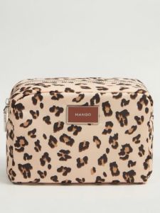 Mango Large Capacity Nylon Cosmetic Bag Fashionable Simple Ladies Handbag Printed Leopard Pattern Soft Bag Casual Handbag