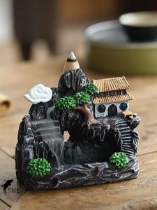 SWL 香炉 新款倒流香炉 树脂香炉 檀香炉 Backflow Incense Burner Waterfall Incense Holder Resin Incense Sticks Censer Home Decor Feng Shui Items 新年装饰品摆件