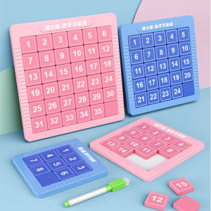 Magnetic 3D Sliding Puzzle Toy Number Puzzle Slide Jigsaw Board brain Teasers Game Educational Toy for Kids Boys 3 to 5 Years Old Birthday gift Early learning