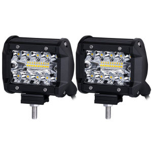 Đèn LED Thanh 4 Inch Kết Hợp Chiếu Điểm Và Chiếu Rộng Đèn Sương Mù Đèn Lái Xe Dành Cho Ô Tô Xe Tải Thuyền Xe Địa Hình Xe Máy - 60W IP67 Chiếu Sáng Ngoài Đường