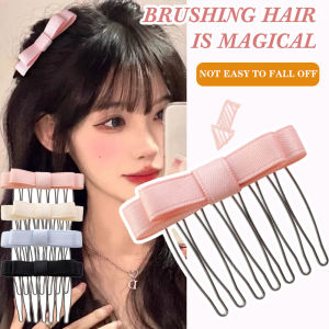 Princess Style Insert Comb Hair Clip / Sweet Bowtie Hair Comb / French Sidebang Clip for Women / Girls Back Head Headdress / Girl Barrettes Hair Pin / Broken Hair Bangs Clips