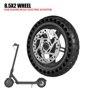 8.5X2 Honeycomb Tire Rear Wheel Assembly + Wheel Hub Disc Brake Suitable for Xiaomi M365 Electric Scooter