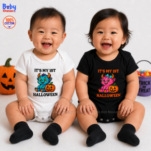 My 1st Halloween Baby Onesie Cute Monster Pumpkin Romper Outfit 0-12M