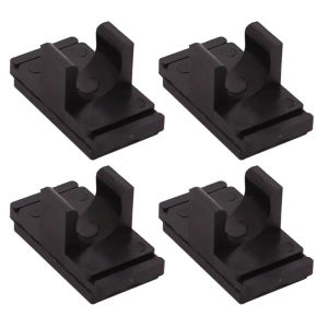 4pcs Camping Travel Cart Buckle For Egg Roll Table Camping Wagon Card Buckle Attachments Trolley Desktop Buckle Slide Clamps