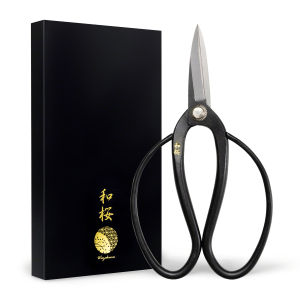 Wazakura Yasugi Steel Made in Japan Traditional Bonsai Scissors 7 inch (180 mm) Pruning Shears Japanese Gardening Tools - Yasugi Steel Traditional Bonsai Scissors