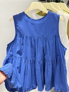 Áo Thun Tay Lỡ Phong Cách Nhật Bản Mùa Hè Mới Cho Nữ Dáng Rộng Dáng Mỏng Không Tay Cổ Bồng Chất Liệu Khác Mặc Thường Ngày