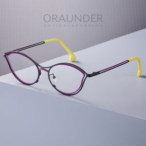 BULLE DE SAVON | Stylish Light Weight Titanium Cat-Eye Eyeglass Frames Anti-Blue Light