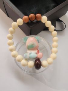 MHU-0075 象牙果，木质 Ivory Nut Wood 天然水晶， 孤品原创设计 crystal bracelet Handmade Gelang Tangan Perempuan