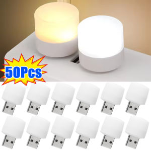 50pcs USB LED Night Light / 5V 1A Eye Protection Reading Light / Night Light for Bedroom / Mini LED Night Light