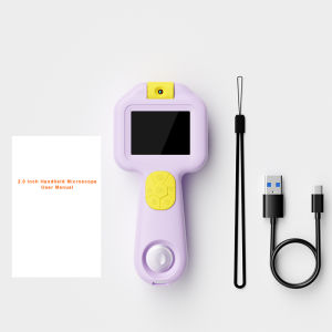 Portable 25X Magnifying Glass Microscope with 2.0" IPS Screen & Manul Rotate 1080P Endoscope Cameras for Electronics Inspection