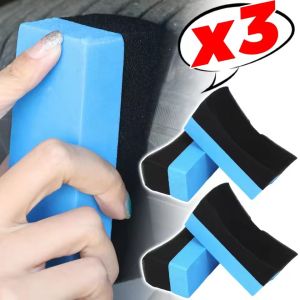 3PCS Car Tire Waxing Applicator Pad U Shaped Sponge High Density Polishing Pad for Car Wheel Detailing Cleaning Car Care Tool