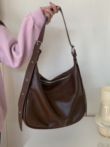 Fashionable Large Capacity Womens Shoulder Bag 2025 New Autumn Winter Retro Stylish Tote Bag Versatile And Popular Dootaofcat PU Leather