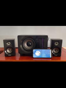 SAST A8 ลำโพง ลำโพงซับวูฟเฟอร์ ลำโพงตั้งโต๊ะ ลำโพงแยกซ้ายชวา สเตอริโอ 2.1 เสียงรอบทิศทาง ตัวลำโพงทำจากไม้ให้เสียงที่ดีเยี่ยม