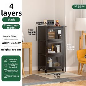 MOLORE | Space Saving Bamboo Bookshelf Multi-layer Storage Shelf