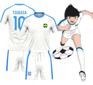Piece Outfit Children Tracksuit Captain Tsubasa Football No.10 Print T Shirt Can Choose T-Shirts Or Shorts Kids Adult Clothes