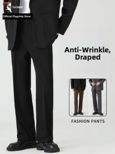 TUCANO | Black Leisure Summer Pants For Business Wear