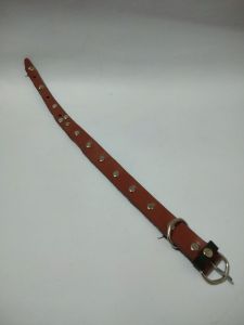 Kalung Anjing Besar Kecil peneng dog  Kulit coklat  Accesories hewan COD