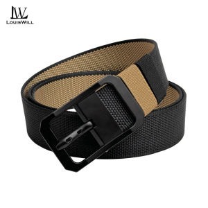 LouisWill Men Belt Outdoor Nylon Belt Double-sided Belt Nylon Waistband Youth Sports Canvas Pant Belt Simple Nice Waistband Nylon High Strength Adjustable Sports Belt