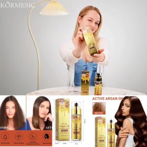Kormesic Argan Oil Smoothing & Elasticing Hair Oil 80 ML Vitamin Serum Rambut Rusak Kering Rontok