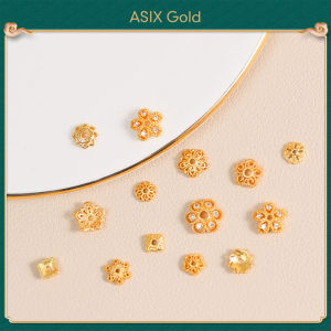 ASIX GOLD Vintage Gold Plated Openwork Bead Spacer Handmade DIY Jewelry Accessories Lucky Charm Durable Fashion Gift For Women Men