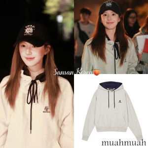 Designer Brand Korean Style Letter Embroidery Hoodie Sweatshirt Sweet Loose Fit Long Sleeve Cotton 100% Sweatshirt