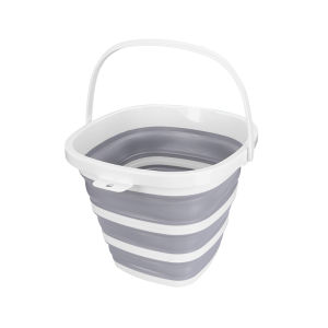 Bathroom Silicone Folding Bucket Outdoor Car Wash Bucket Square Fishing Supplies 10L Kitchen Camp Bucket