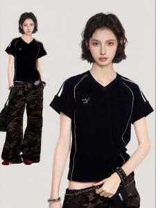 BAIDAIFEI | Vintage American Short Sleeve T Shirt