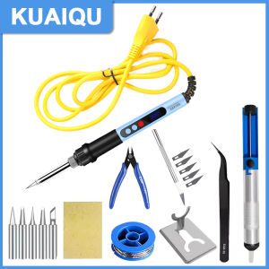 KUAIQU 13 Trong 1 60W Điện Mỏ Hàn Với Màn Hình Hiển Thị Kỹ Thuật Số Có Thể Điều Chỉnh Kiểm Soát Nhiệt Độ Cho PCB Sửa Chữa Dụng Cụ Hàn