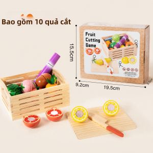 NUNUKIDS | Bộ Đồ Chơi Cắt Hoa Quả Bằng Gỗ Cao Cấp Cho Bé