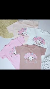 VNR C1001 Melody Bunga Atasan Kaos T-Shirt Anak Perempuan 1-4 Tahun