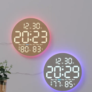 SG LED multi-functional Digital Wall ClockLarge Size Display Alarm Clock Ambient Light Clock
