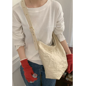 กระเป๋าสะพายข้างผู้หญิงแบบลำลองขนาดใหญ่ กระเป๋าสตางค์หนัง PU สีพื้น กระเป๋าใต้วงแขนแฟชั่นใหม่ปี 2024 สำหรับเยาวชน