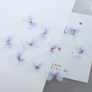 Phụ Kiện Trang Điểm Mặt Bằng Vải Mỏng Hình Bướm DIY Chụp Ảnh Tự Sướng Ngày Lễ Cho Trẻ Em Trang Điểm Sân Khấu Ba Chiều