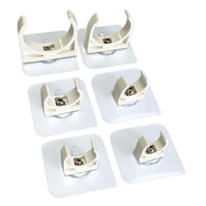 No-Drill Pipe Clamp Fixed U-Shaped Gas Pipe Clip Wall-Mounted Soft PPR Pipe Holder No-Nail Installation Engineering Plastic