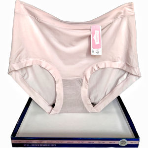 Caitian กางเกงในผู้หญิงสีทึบเอวสูง32025ผ้าไหมน้ำนมเอวสูงปานกลาง32023บางพิเศษเท้าแบนแห้งเร็วต้านเชื้อแบคทีเรียเรียบง่ายใหม่