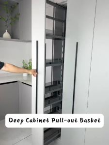 Rivno Pull Out Cabinet Organizer High Cabinet Pull-out Storage Rack Pantry Storage Basket for Kitchen