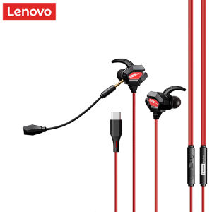 Lenovo | Lenovo New Y109 Gaming Headset with Microphone 3.5mm Type-C Wired Earphones HiFi Noise Isolating Earbuds for Phone PC Switch PS4