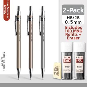 M&G | Non-break Lead Metal Automatic Pencil Non-toxic Drawing & Sketching Ergonomic With Eraser Tip Click-style Set