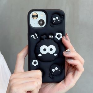 เคสโทรศัพท์ซิลิโคนเหลวนวัตกรรมการยึดกล้องส่องทางไกลรูปทรงลูกบอลถ่านเอลฟ์พร้อมสร้อยข้อมือสำหรับ iPhone 6 7 8 X XS XR 11 12 13 14 15ซีรีส์