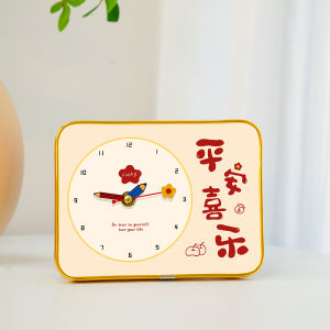 Modern Minimalist Clock Tabletop Decorations Luxury TV Cabinet Living Room Decorative Items Bedroom Side Table Artificial Board