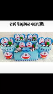 Toples hias lebaran karakter hello kitty keropi mickey doraemon