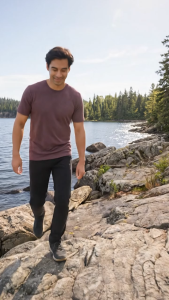 camel active Mens Outdoor Casual Regular Fit Activewear Plain T-Shirt - Multicolour 9-282Y21CR2704