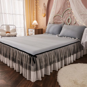 ผ้าคลุมเตียงสไตล์ฮิปซีรูด้าวินด์เซอร์แบบย้อนยุคพร้อมขอบลูกไม้ป้องกันการลื่น ผ้าคลุมเตียงแบบเดี่ยว ผ้าฝ้ายโพลีเอสเตอร์