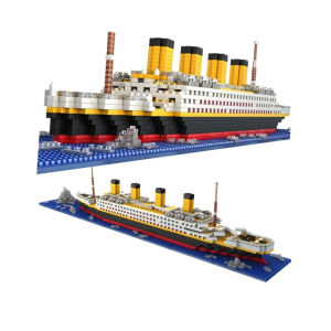 Titanic Model Building Block Set Titanic ของขวัญ Titanic ของเล่น 1860 ชิ้น Micro Mini Blocks DIY อิฐของเล่นสําหรับผู้ใหญ่