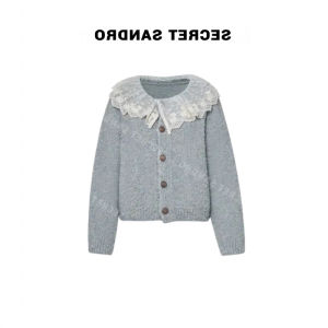 Oajer Flagship Store Sweet Elegant Doll Collar Knitted Open Cardigan Autumn Collection Premium Womens Wear Long Sleeve