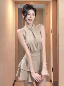 Karrar betsey | Đầm Ngắn Không Quai Phong Cách Old Money Mềm Mại Như Lụa